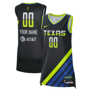 Unisex Dallas Wings Nike Black Rebel Edition Custom Jersey