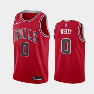 2019 NBA Draft Chicago Bulls #0 Coby White Red Jersey