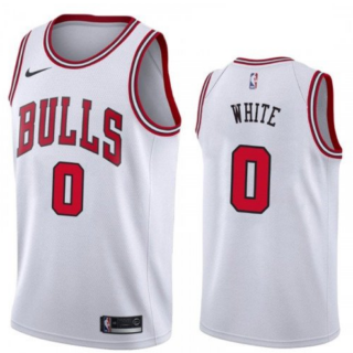 2019 NBA Draft Chicago Bulls #0 Coby White White color Jersey