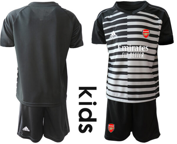 2020-21 Arsenal Black Youth Goalkeeper Soccer Jersey
