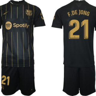 2022-23 Men's Barcelona Black #21 Frenkie De Jong Jersey