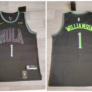 Pelicans 1 Zion Williamson Black Nike 2023-24 City Edition Swingman Jersey