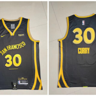 Warriors 30 Stephen Curry Black Nike 2023-24 City Edition Swingman Jersey