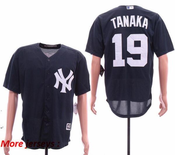 Yankees 19 Masahiro Tanaka Navy Cool Base Jersey