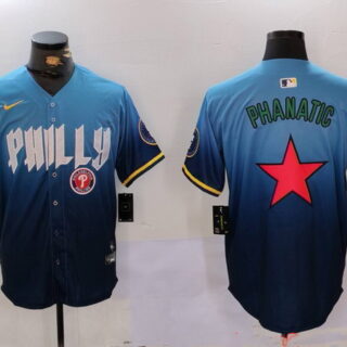 Men's Philadelphia Phillies Phanatic Blue City Connect Limited Stitched Jerseys