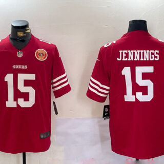 Men's San Francisco 49ers #15 Jauan Jennings Red Vapor Untouchable Limited Stitched Jerseys