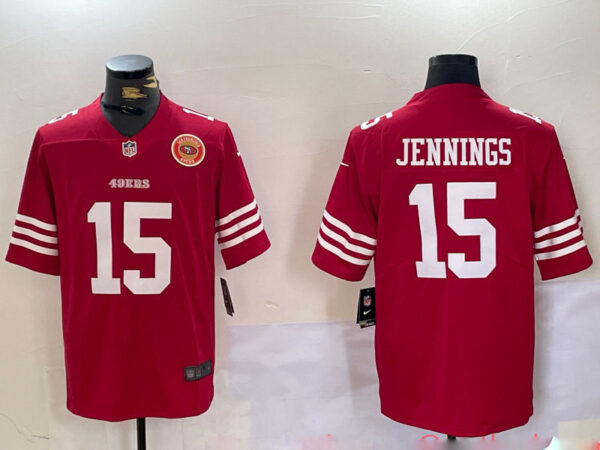 Men's San Francisco 49ers #15 Jauan Jennings Red Vapor Untouchable Limited Stitched Jerseys