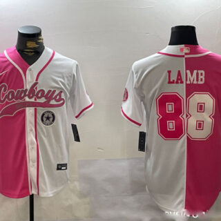 Men's Dallas Cowboys #88 CeeDee Lamb 2024 Arctic white red Stitched Baseball Jerseys