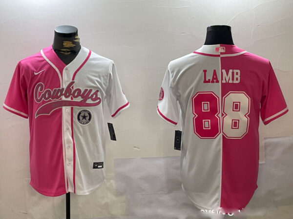 Men's Dallas Cowboys #88 CeeDee Lamb 2024 Arctic white red Stitched Baseball Jerseys