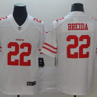 49ers 22 Matt Breida White Vapor Untouchable Limited Jesey