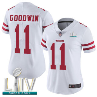 49ers #11 Marquise Goodwin White Super Bowl LIV Bound Women's Stitched Football Vapor Untouchable Limited Jersey