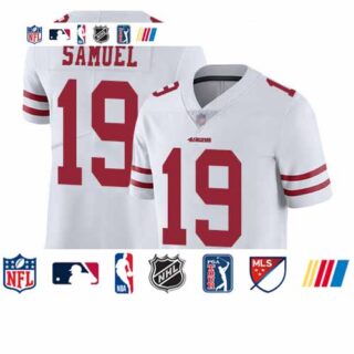 49ers #19 Deebo Samuel White Men's Stitched Football Vapor Untouchable Limited Jersey