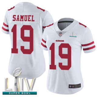 49ers #19 Deebo Samuel White Super Bowl LIV Bound Women's Stitched Football Vapor Untouchable Limited Jersey