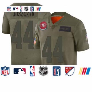 49ers #44 Kyle Juszczyk Camo Men's Stitched Football Limited 2019 Salute To Service Jersey