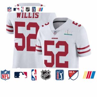 49ers #52 Patrick Willis White Super Bowl LIV Bound Youth Stitched Football Vapor Untouchable Limited Jersey