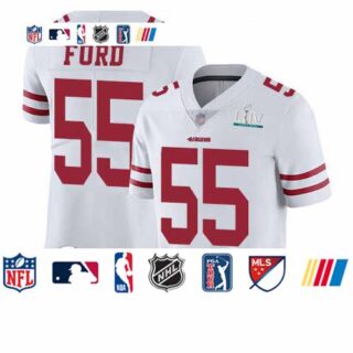 49ers #55 Dee Ford White Super Bowl LIV Bound Youth Stitched Football Vapor Untouchable Limited Jersey