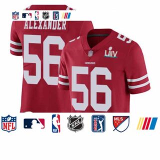 49ers #56 Kwon Alexander Red Team Color Super Bowl LIV Bound Youth Stitched Football Vapor Untouchable Limited Jersey
