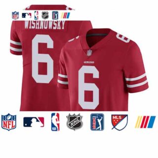49ers #6 Mitch Wishnowsky Red Team Color Men's Stitched Football Vapor Untouchable Limited Jersey