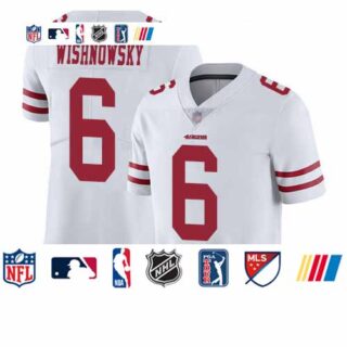 49ers #6 Mitch Wishnowsky White Men's Stitched Football Vapor Untouchable Limited Jersey
