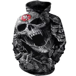 49ers Skull Hoodie