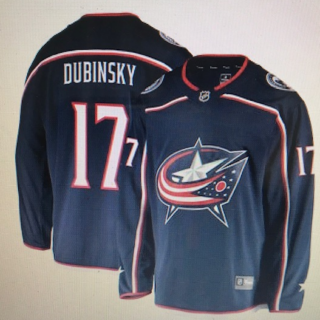 Adidas Blue Jackets #17 Brandon Dubinsky Navy Blue Home Stitched NHL Jersey