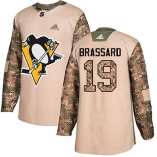 Adidas Penguins #19 Derick Brassard Camo Authentic 2017 Veterans Day Stitched NHL Jersey