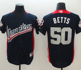 American League 50 Mookie Betts Navy 2018 MLB All-Star Game Home Run Derby Jersey