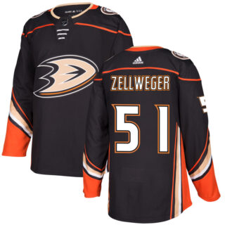 Anaheim Ducks #51 Olen Zellweger Authentic Jersey - Black
