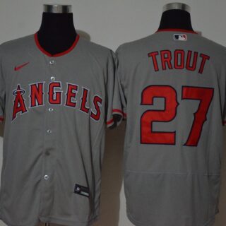 Angels 27 Mike Trout Gray 2020 Nike Flexbase Jersey