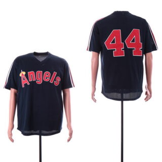 Angels 44 Reggie Jackson Navy BP Mesh Jersey