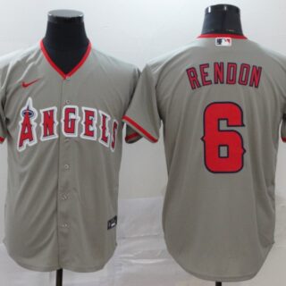 Angels 6 Anthony Rendon Gray 2020 Nike Cool Base Jersey