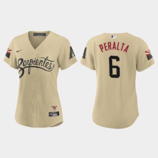 Arizona Diamondbacks #6 David Peralta Women's Nike 2021 City Connect MLB Jersey Gold