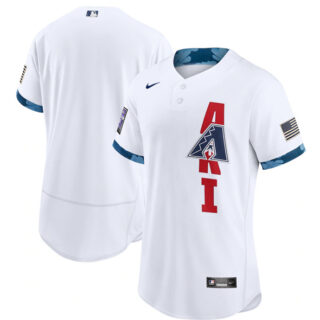 Arizona Diamondbacks Blank 2021 White All-Star Flex Base Stitched MLB Jersey