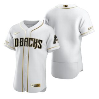 Arizona Diamondbacks Blank White Nike Men's Authentic Golden Edition MLB Jersey