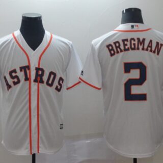 Astros 2 Alex Bregman White Cool Base Jersey