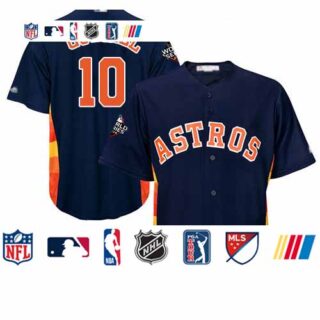 Astros #10 Yuli Gurriel Navy Blue Cool Base 2019 World Series Bound Stitched Youth Baseball Jersey