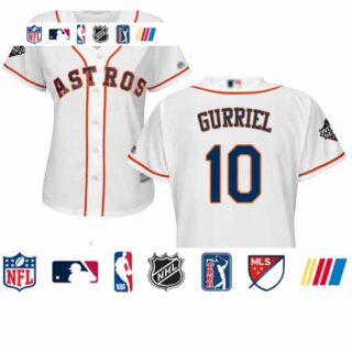 Astros #10 Yuli Gurriel White Home 2019 World Series Bound Women's Stitched Baseball Jersey