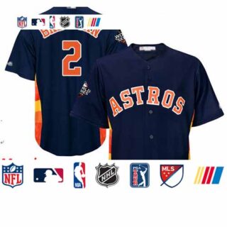 Astros #2 Alex Bregman Navy Blue New Cool Base 2019 World Series Bound Stitched Baseball Jersey