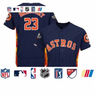 Astros #23 Michael Brantley Navy Blue Flexbase Authentic Collection 2019 World Series Bound Stitched Baseball Jersey