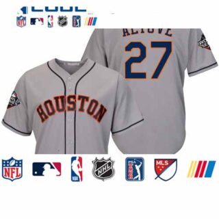 Astros #27 Jose Altuve Grey Cool Base 2019 World Series Bound Stitched Youth Baseball Jersey
