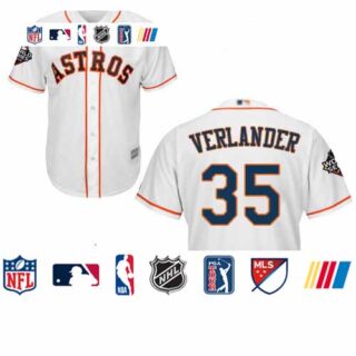 Astros #35 Justin Verlander White Cool Base 2019 World Series Bound Stitched Youth Baseball Jersey