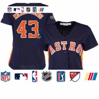 Astros #43 Lance McCullers Navy Blue Alternate 2019 World Series Bound Women's Stitched Baseball Jersey