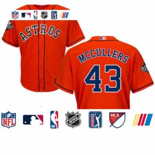 Astros #43 Lance McCullers Orange Cool Base 2019 World Series Bound Stitched Youth Baseball Jersey