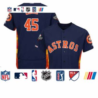 Astros #45 Gerrit Cole Navy Blue Flexbase Authentic Collection 2019 World Series Bound Stitched Baseball Jersey