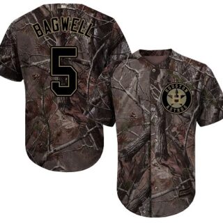 Astros #5 Jeff Bagwell Camo Realtree Collection Cool Base Stitched Youth Baseball Jersey