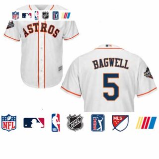Astros #5 Jeff Bagwell White Cool Base 2019 World Series Bound Stitched Youth Baseball Jersey