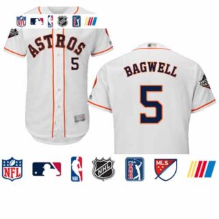 Astros #5 Jeff Bagwell White Flexbase Authentic Collection 2019 World Series Bound Stitched Baseball Jersey