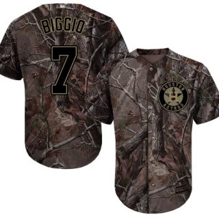 Astros #7 Craig Biggio Camo Realtree Collection Cool Base Stitched Youth Baseball Jersey