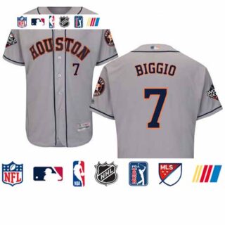 Astros #7 Craig Biggio Grey Flexbase Authentic Collection 2019 World Series Bound Stitched Baseball Jersey