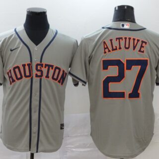 Astros 27 Jose Altuve Gray 2020 Nike Cool Base Jersey